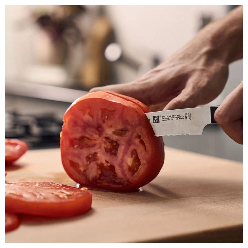 13 cm - Gourmet Coltello Universale Seghettato In Acciaio Inox