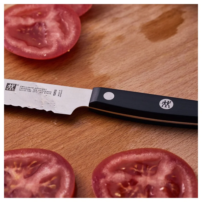 13 cm - Gourmet Coltello Universale Seghettato In Acciaio Inox