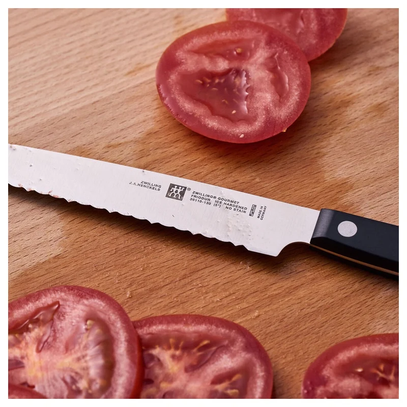 13 cm - Gourmet Coltello Universale Seghettato In Acciaio Inox