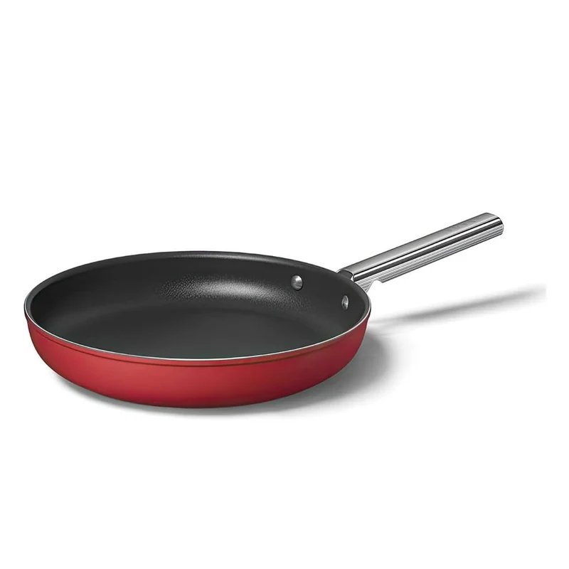 Cookware 50's Style Padella Bassa Antiaderente In Alluminio Con Manico In Acciaio Inox
