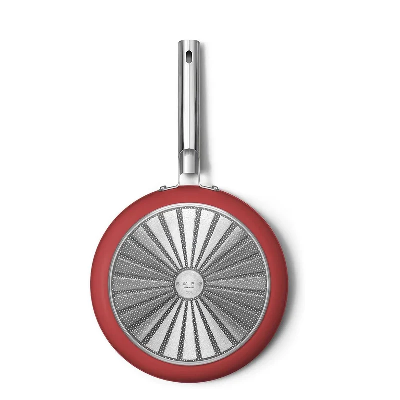 Cookware 50's Style Padella Bassa Antiaderente In Alluminio Con Manico In Acciaio Inox
