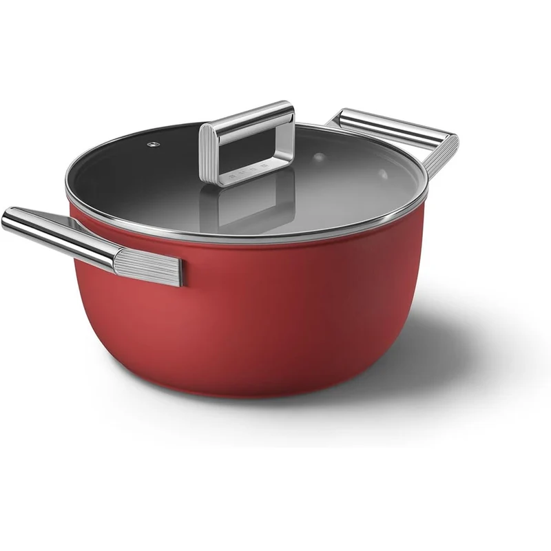 Cookware 50's Style Casseruola Alta Antiaderente Con Coperchio In Alluminio