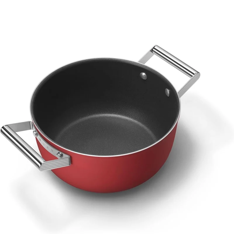 Cookware 50's Style Casseruola Alta Antiaderente Con Coperchio In Alluminio