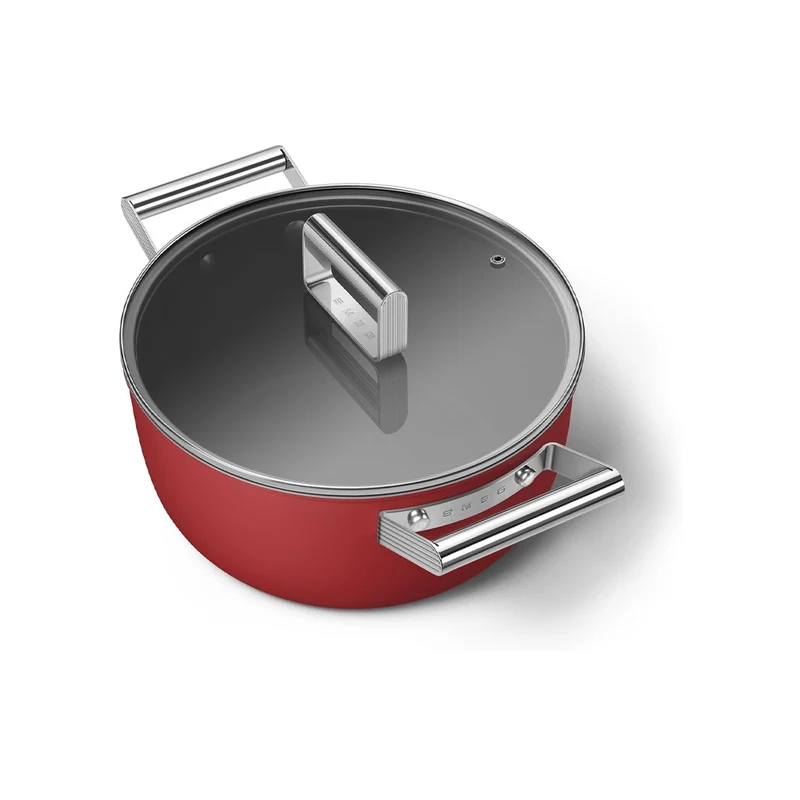 Cookware 50's Style Casseruola Alta Antiaderente Con Coperchio In Alluminio
