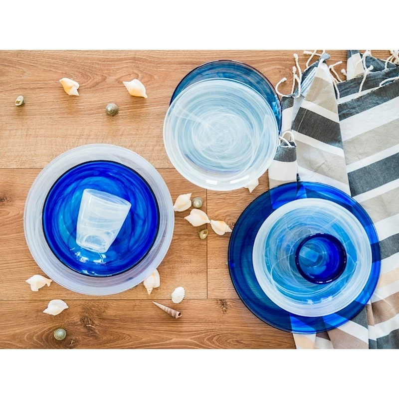 23 cl - Alabastro Bicchiere Acqua In Vetro - Set 6 Pz