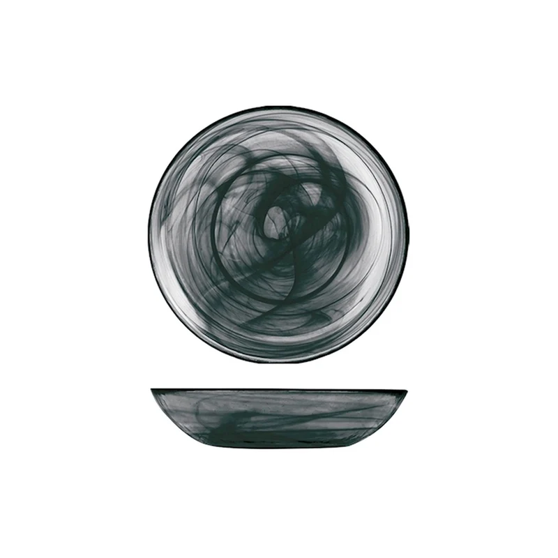 21 cm - Alabastro Piatto Fondo In Vetro - Set 6 Pz