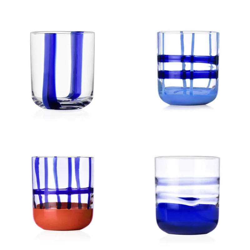 35 cl - Gesti Tumbler Bicchiere Acqua In Vetro Borosilicato - Set 4 Pz