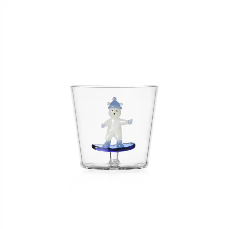 30 cl - Snow Games Bicchiere Acqua Tumbler In Vetro Borosilicato