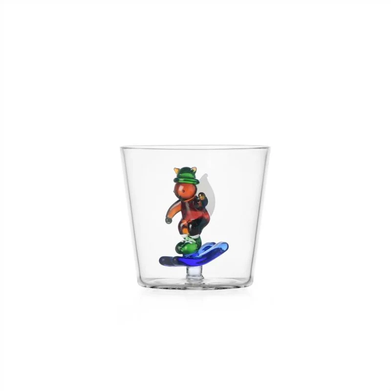 30 cl - Snow Games Bicchiere Acqua Tumbler In Vetro Borosilicato