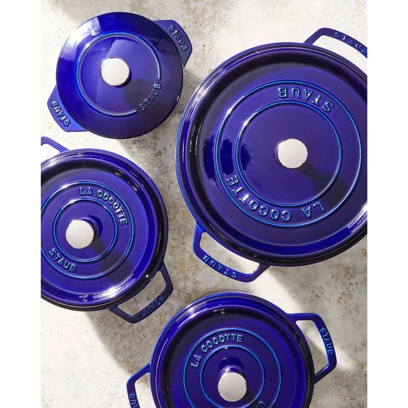28 cm - Cocotte Casseruola Rotonda In Ghisa Smaltata