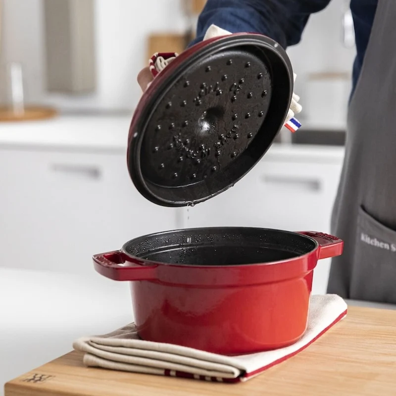 28 cm - Cocotte Casseruola Rotonda In Ghisa Smaltata