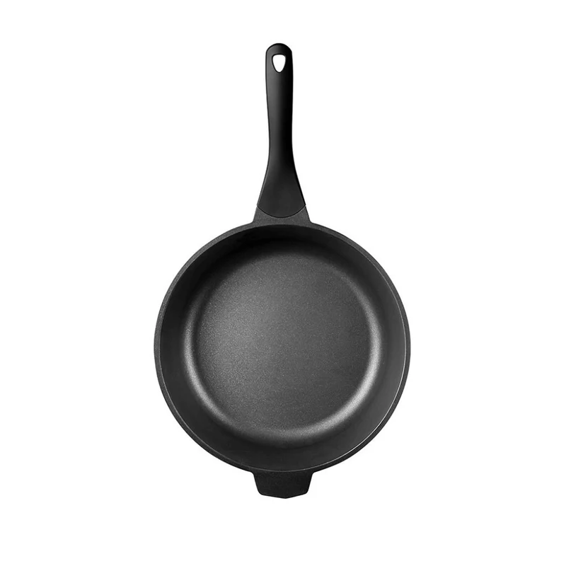 28 cm - Pro Padella Alta Con Manico In Alluminio Antiaderente