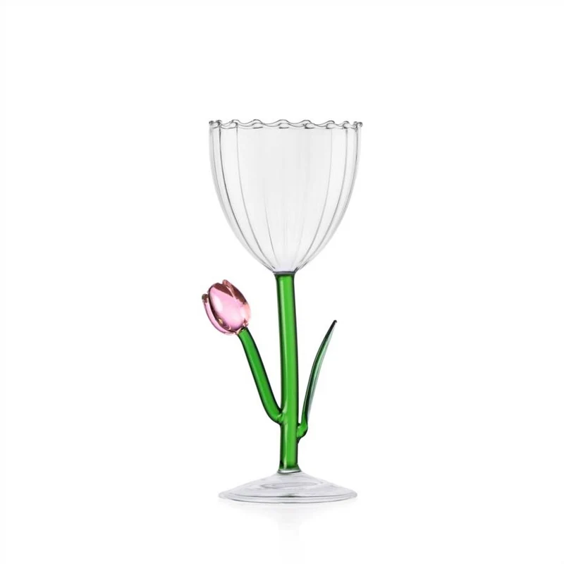 28 cl - Botanica Tulipano Calice Multiuso Effetto Ottico In Vetro Borosilicato
