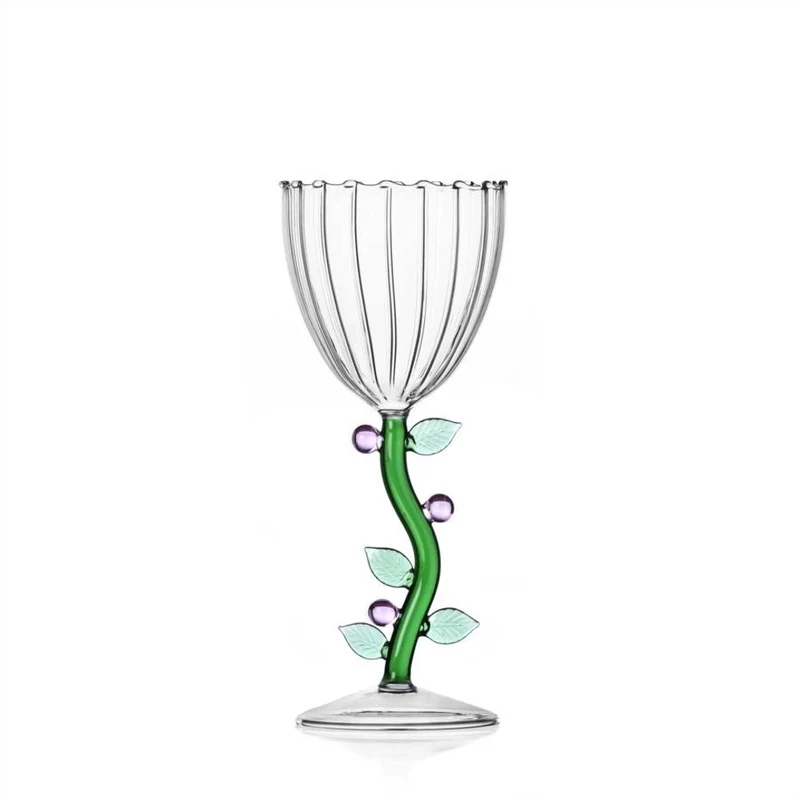 28 cl - Botanica Fiore Calice Multiuso Effetto Ottico In Vetro Borosilicato