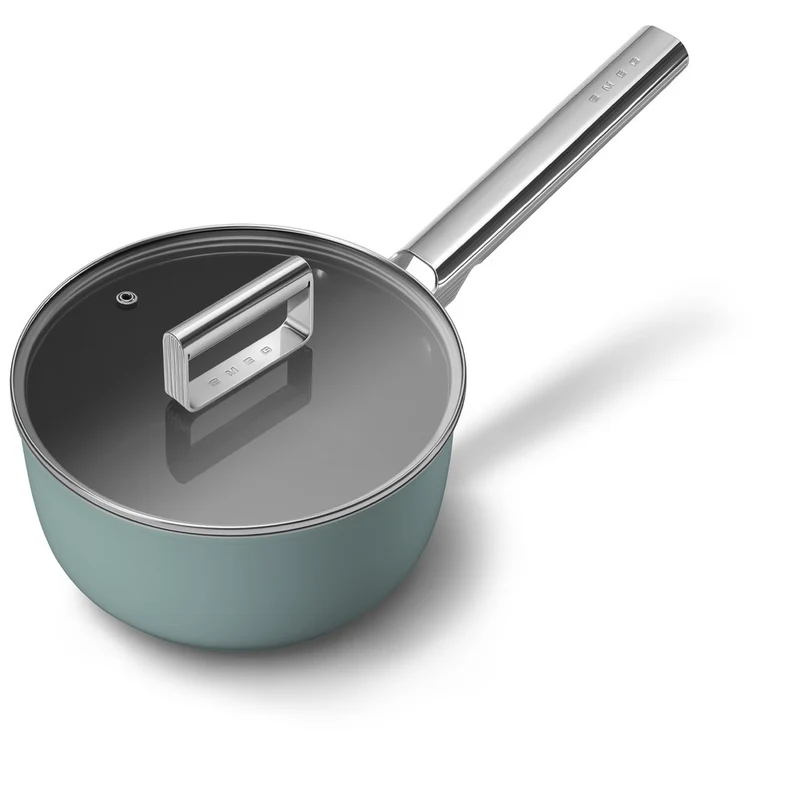 20 cm - Cookware Casseruola Alta Con Manico Antiaderente Ceramico In Alluminio Con Coperchio