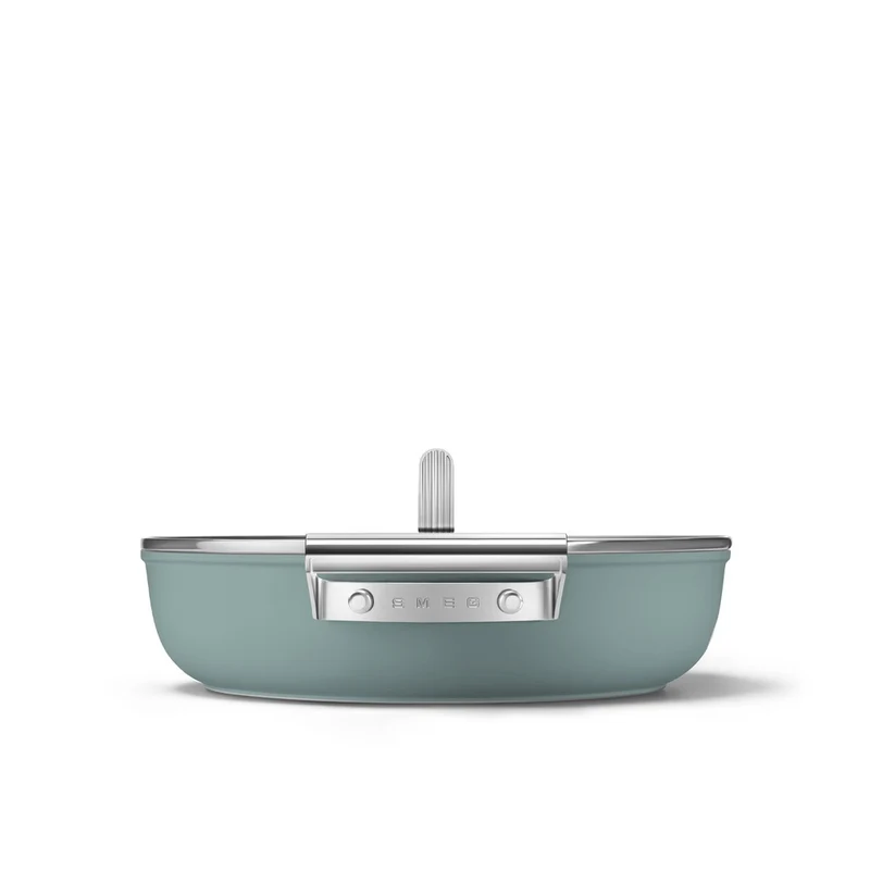 28 cm - Cookware Tegame Basso Antiaderente Ceramico In Alluminio Con Coperchio
