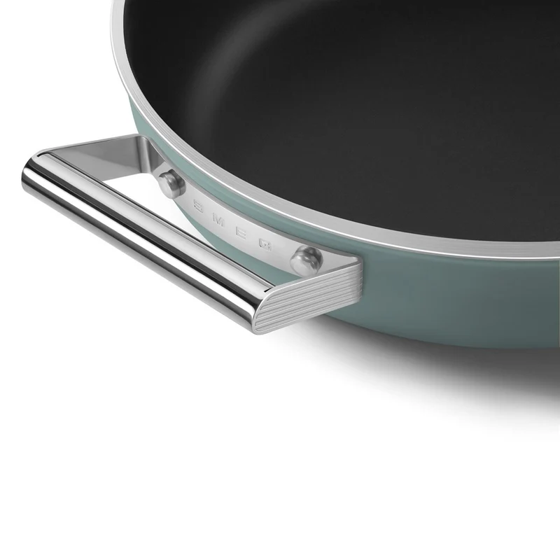 28 cm - Cookware Tegame Basso Antiaderente Ceramico In Alluminio Con Coperchio