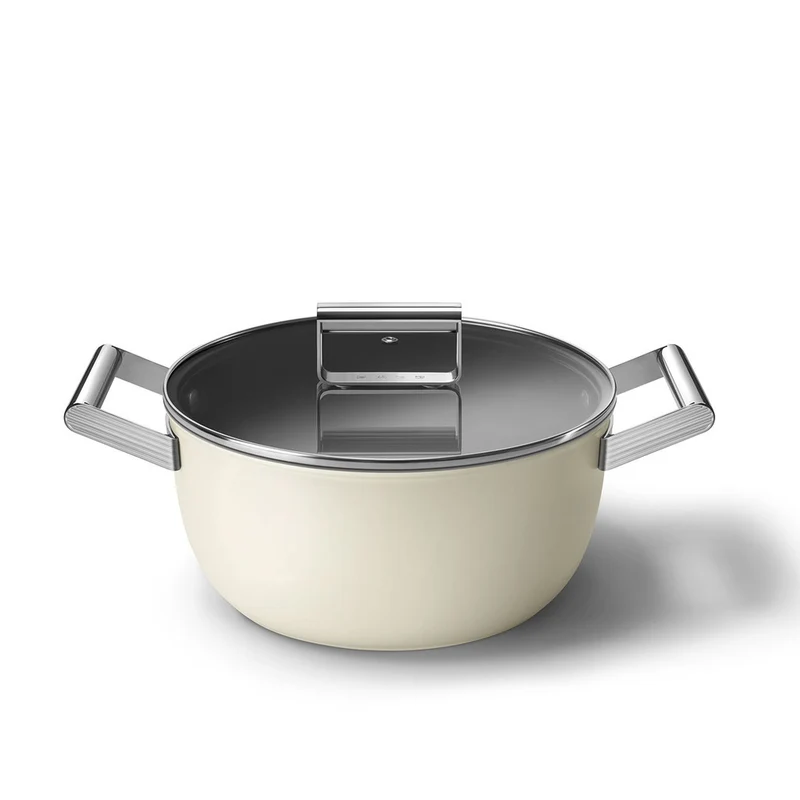 24 cm - Cookware Casseruola Alta Antiaderente Ceramico In Alluminio Con Coperchio