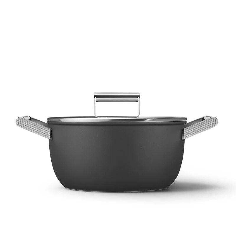 24 cm - Cookware Casseruola Alta Antiaderente Ceramico In Alluminio Con Coperchio