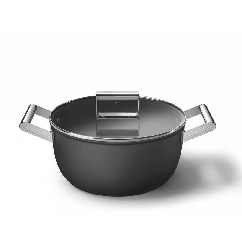24 cm - Cookware Casseruola Alta Antiaderente Ceramico In Alluminio Con Coperchio