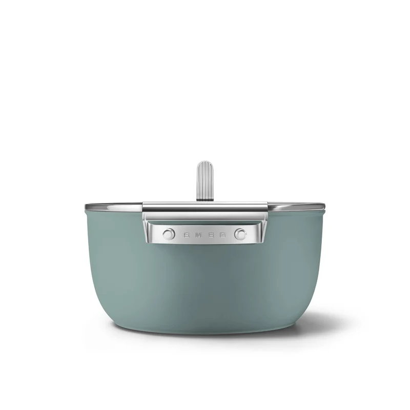 24 cm - Cookware Casseruola Alta Antiaderente Ceramico In Alluminio Con Coperchio