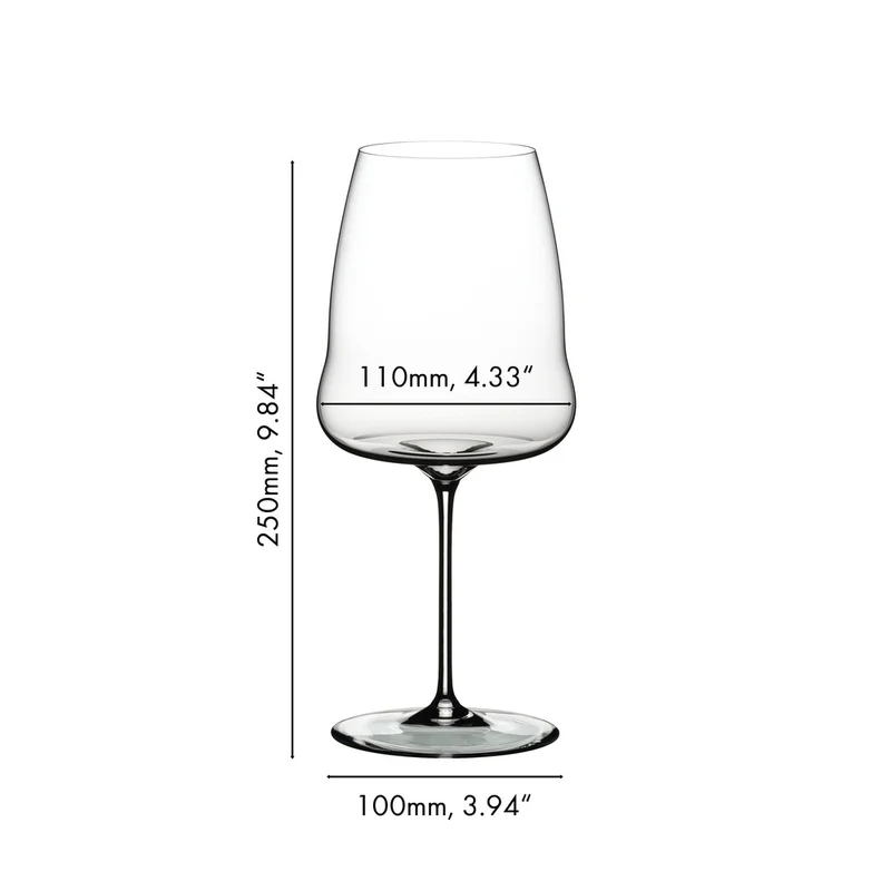 86.5 cl - Winewings Calice Vino Rosso Syrah-Shiraz In Vetro - Set 2 Pz