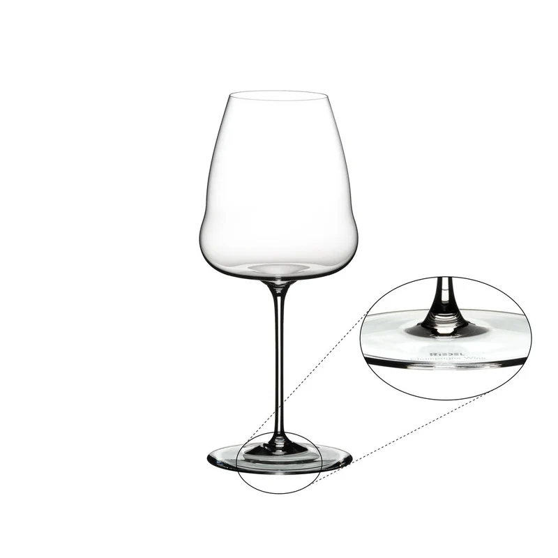 74.2 cl - Winewings Calice Degustazione Champagne In Vetro - Set 2 Pz