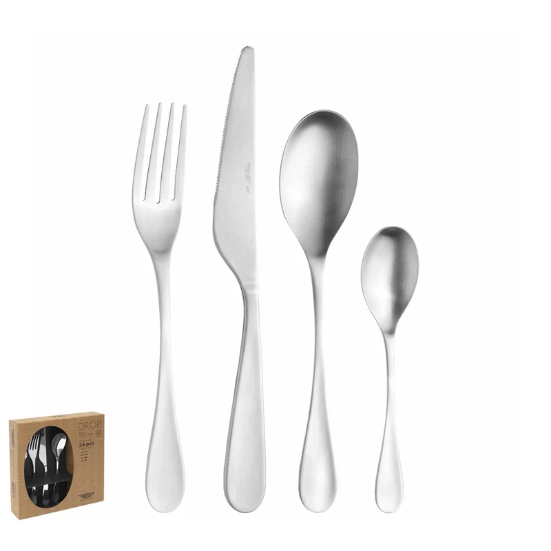 Drop Prima Servizio Posate In Acciaio Inox - Set 24 Pz