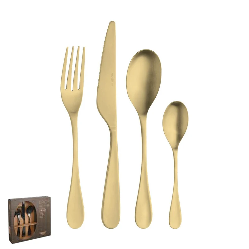 Drop Prima Servizio Posate In Acciaio Inox - Set 24 Pz