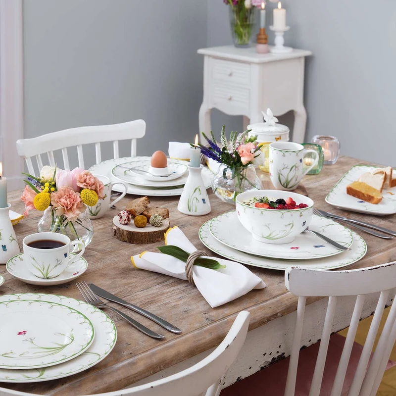 50 cl - Colorful Spring Insalatiera In Porcellana Premium - Set 4 Pz