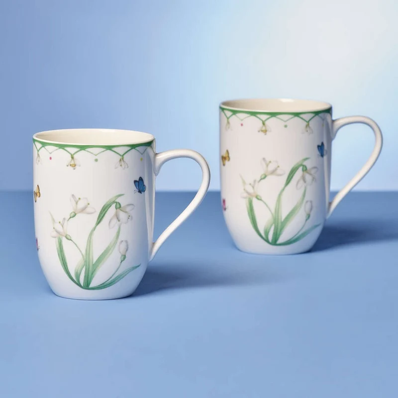 29 cl - Colorful Spring Tazza Mug Con Manico In Porcellana Premium - Set 6 Pz