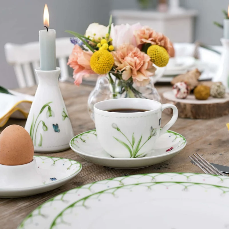 16 cl - Colorful Spring Tazzina Tè Caffè In Porcellana Premium - Set 6 Pz