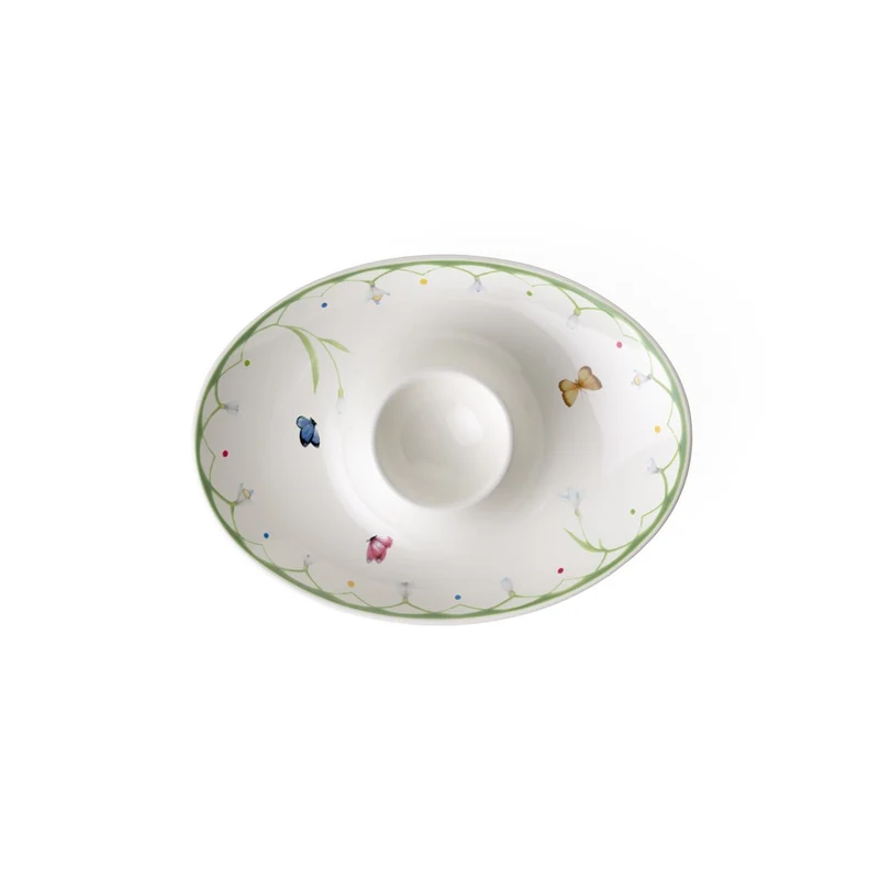 14.5x11 cm - Colorful Spring Portauovo In Porcellana Premium - Set 4 Pz