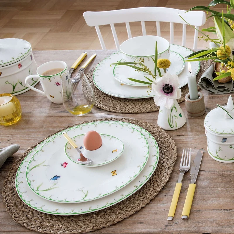 14.5x11 cm - Colorful Spring Portauovo In Porcellana Premium - Set 4 Pz