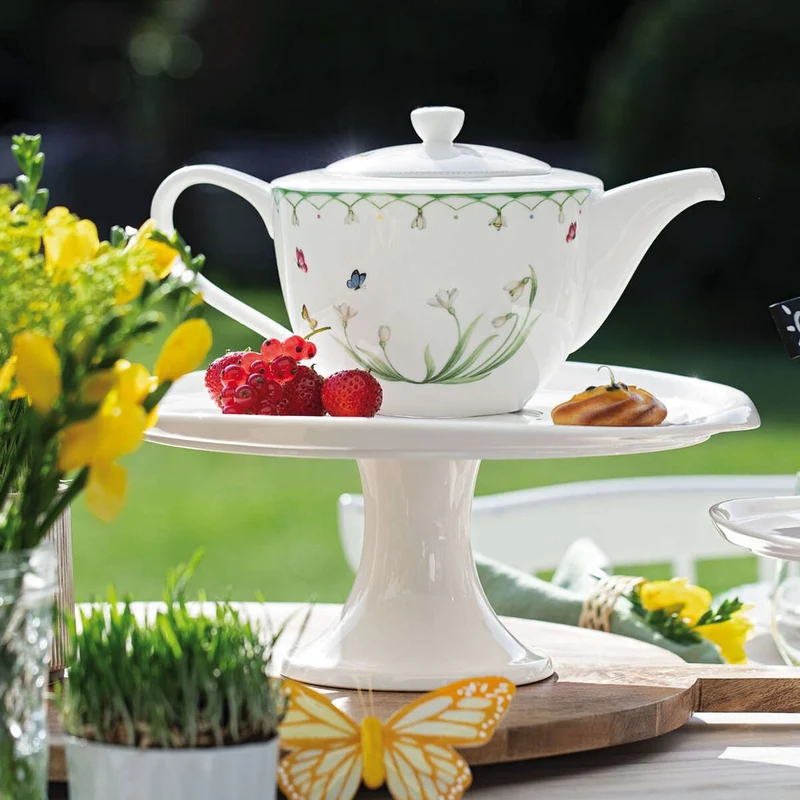 120 cl - Colorful Spring Teiera In Porcellana Premium