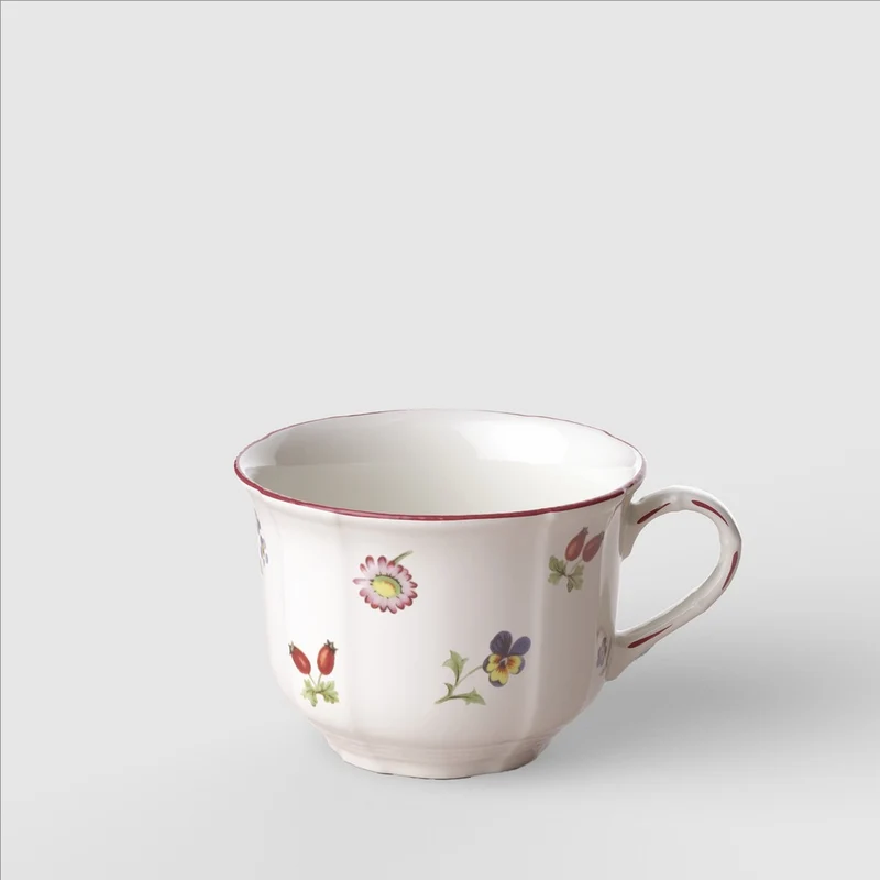 26 cl - Petite Fleur Tazza Cappuccino In Porcellana Premium - Set 6 Pz