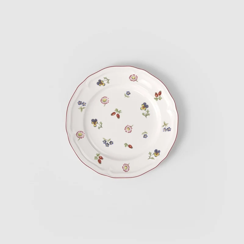 20.7 cm - Petite Fleur Piatto Dessert In Porcellana Premium - Set 6 Pz