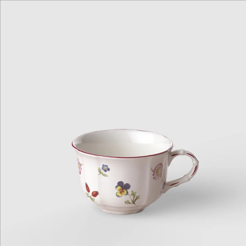 13 cl - Petite Fleur Tazza Tè In Porcellana Premium - Set 6 Pz