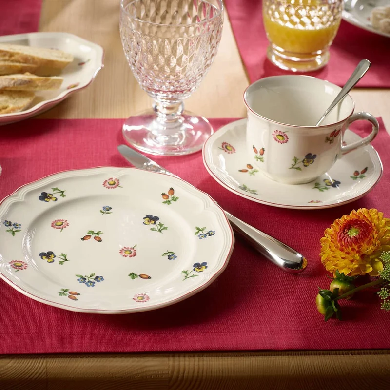 12 cl - Petite Fleur Tazzina Caffè In Porcellana Premium - Set 6 Pz