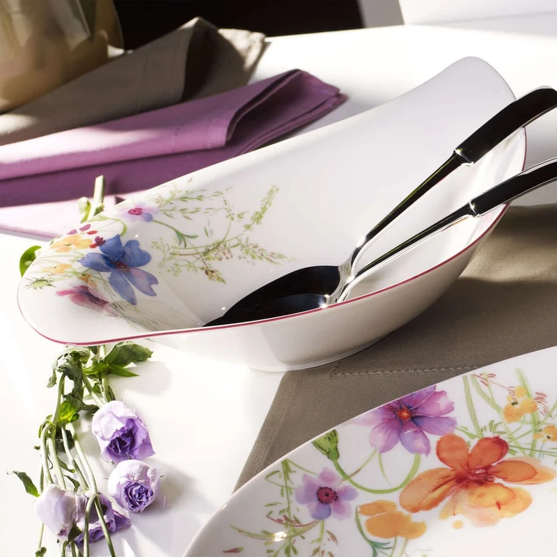 60 cl - Mariefleur Serve & Salad Insalatiera In Porcellana Premium