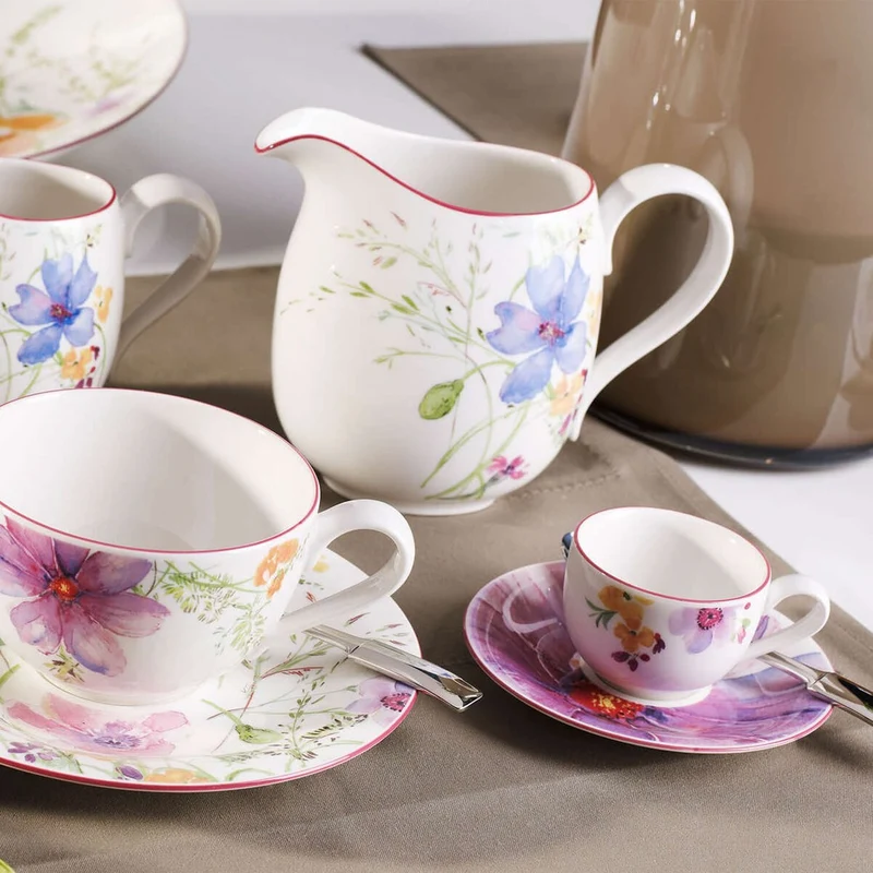 5 cl - Mariefleur Basic Tazzina Caffè In Porcellana Premium - Set 6 Pz