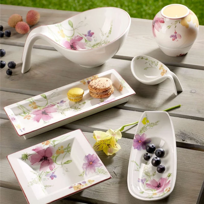42 cl - Mariefleur Gifts Fruttiera Coppa Con Manici In Porcellana Premium