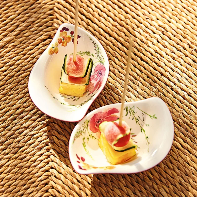 3 cl - Mariefleur Serve & Salad Ciotolina Salse In Porcellana Premium - Set 6 Pz