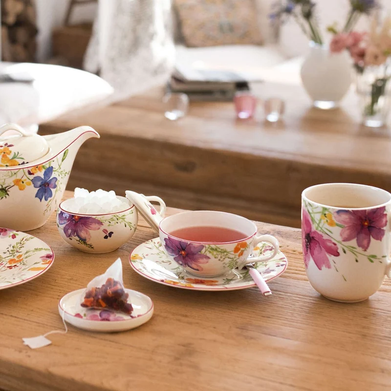 12 cl - Mariefleur Tea Tazza Tè In Porcellana Premium - Set 6 Pz