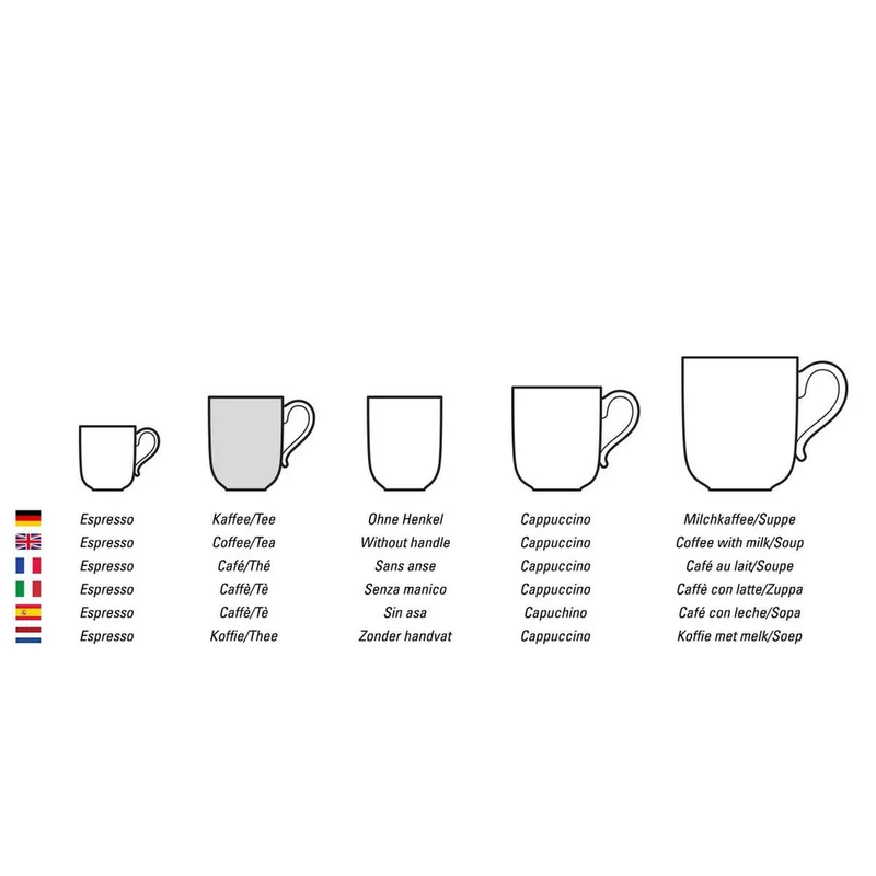 12 cl - Mariefleur Tea Tazza Tè In Porcellana Premium - Set 6 Pz
