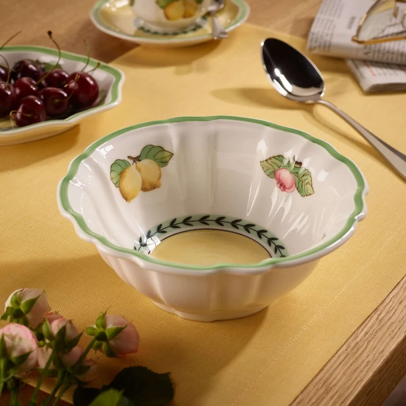 47 cl - French Garden Fleurence Insalatiera In Porcellana Premium - Set 4 Pz