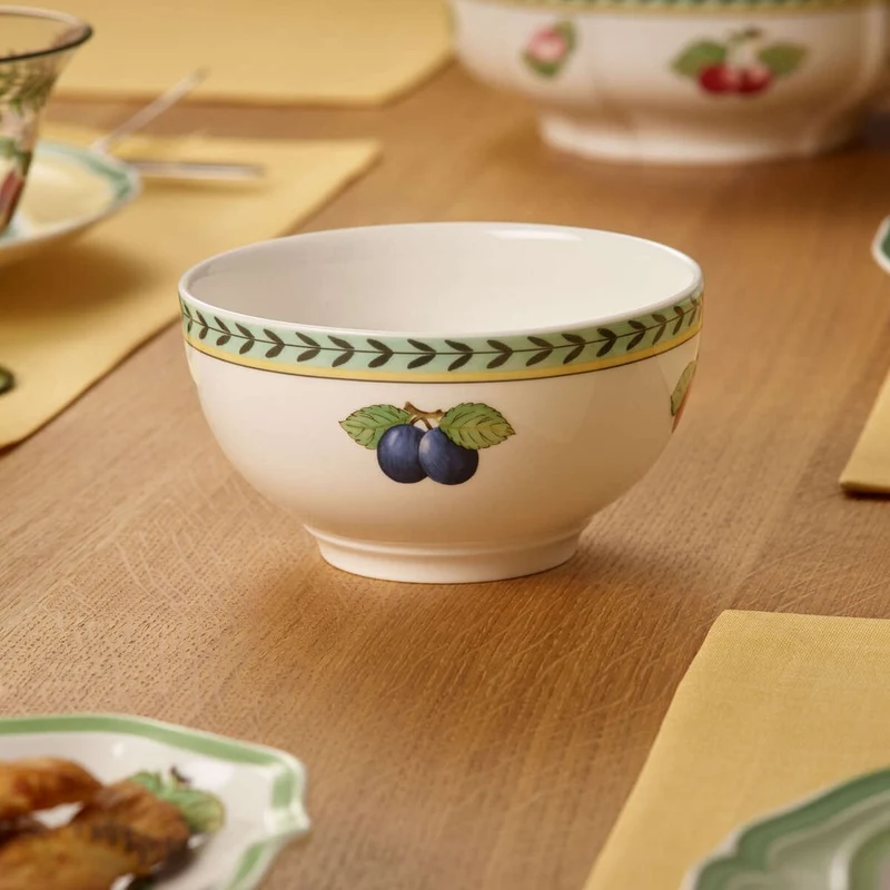 47 cl - French Garden Fleurence Coppa Macedonia In Porcellana Premium - Set 4 Pz