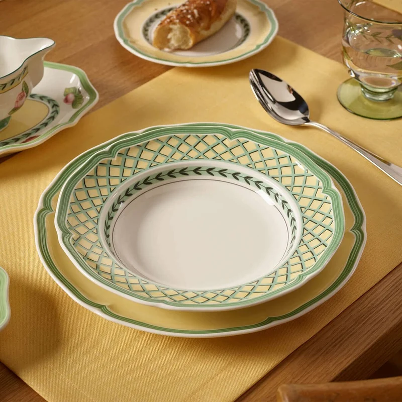 30 cl - French Garden Orange Piatto Fondo In Porcellana Premium - Set 6 Pz