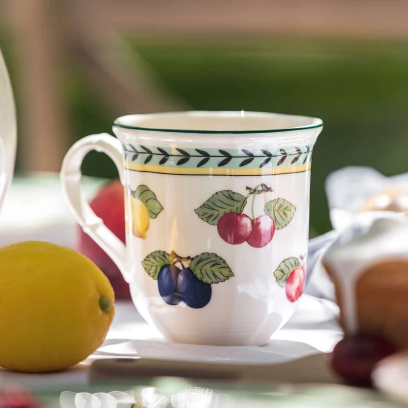 25 cl - French Garden Fleurence Tazza Mug In Porcellana Premium - Set 6 Pz