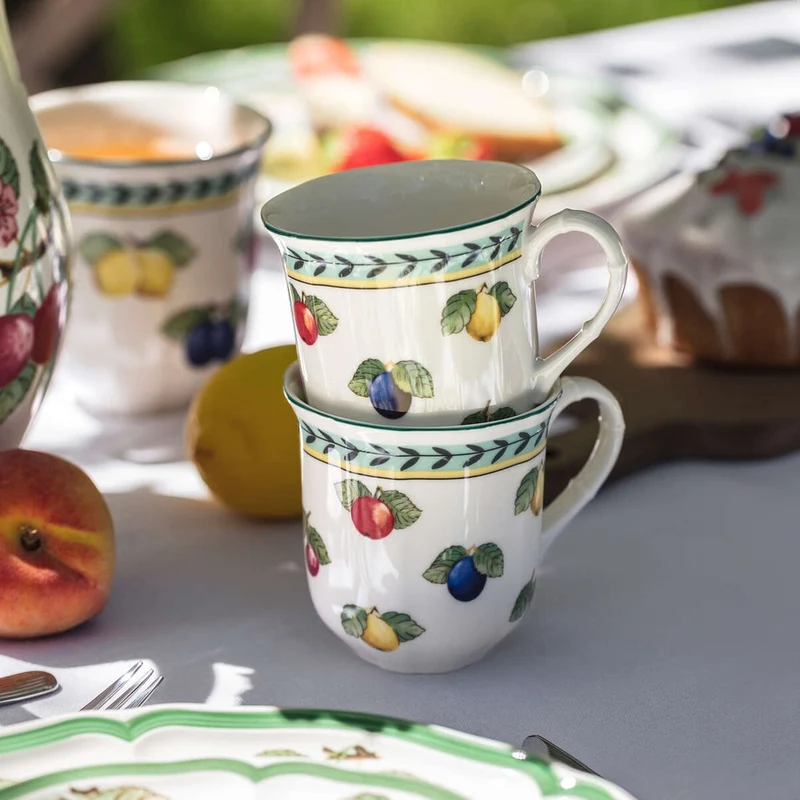 25 cl - French Garden Fleurence Tazza Mug In Porcellana Premium - Set 6 Pz